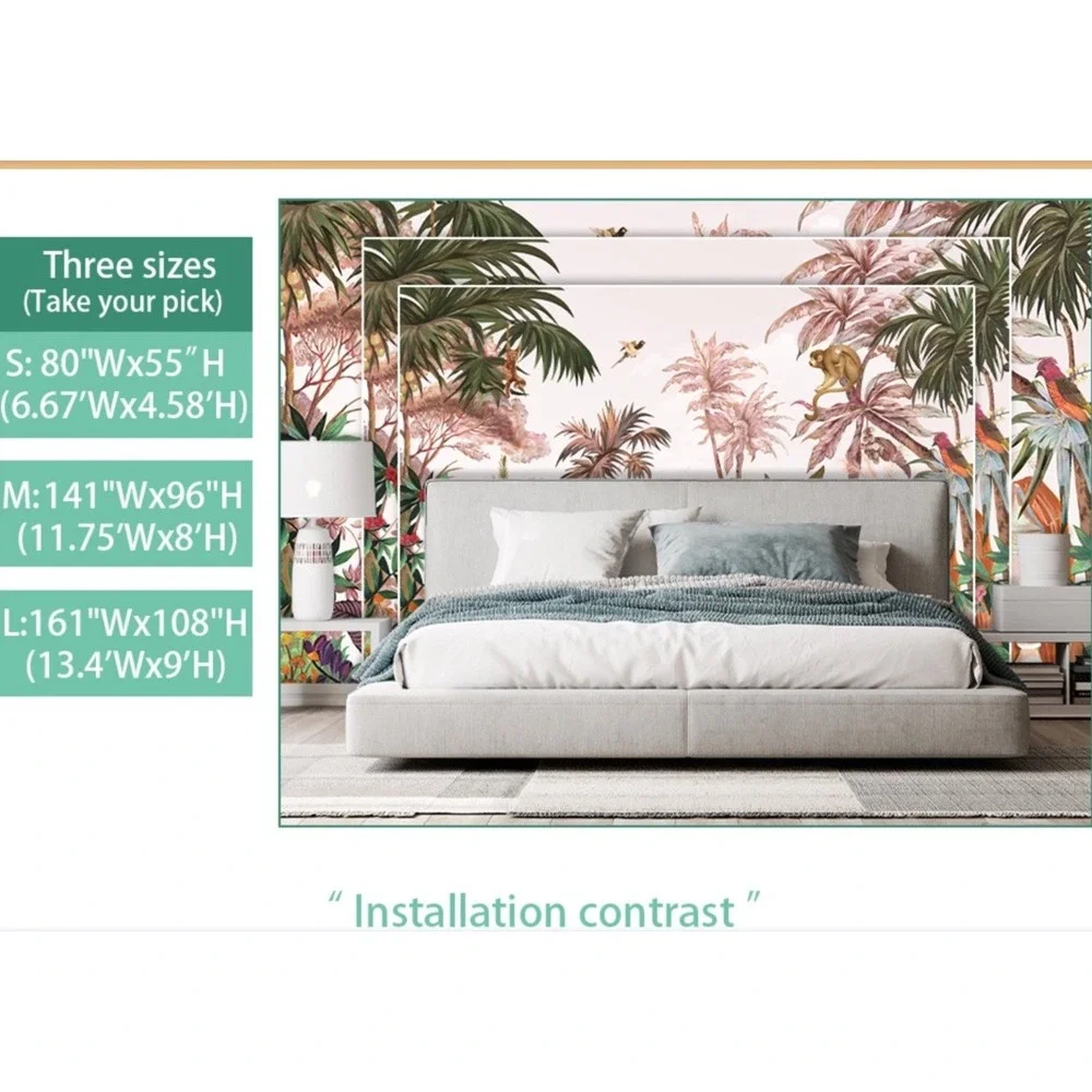 Tropical Jungle Rainforest Wallpaper Mural 161